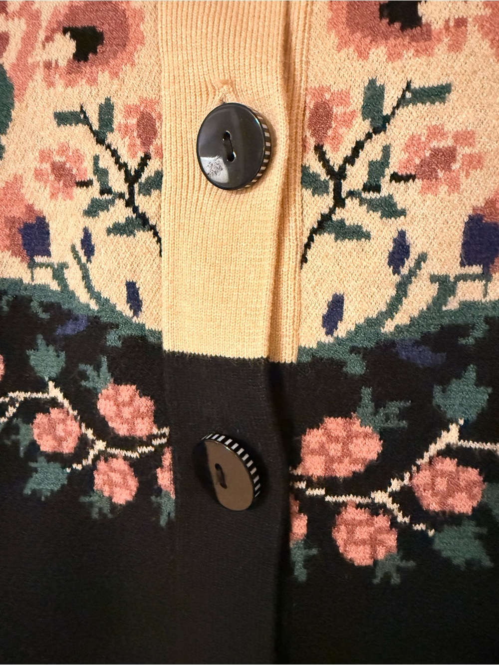 FARM Rio Belle Garden Mixed Knit Cardigan size Medium - Picture 10 of 14